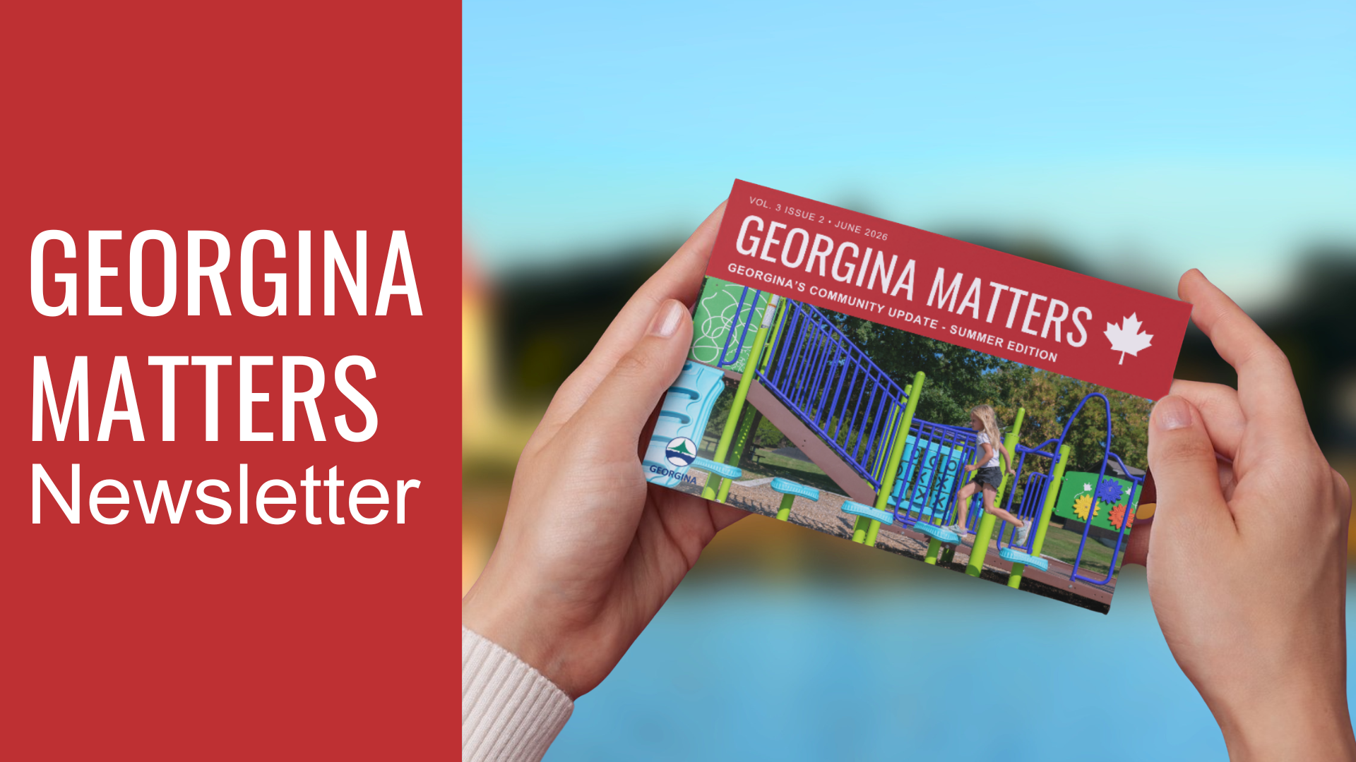 Hands holding Georgina Matters newsletter