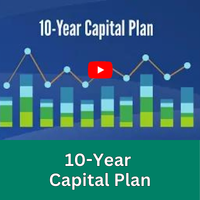 Still of video with the text 10-year capital plan