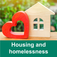 house and heart representing housing and homelessness