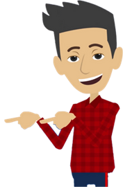 cartoon of a male in red flannel shirt