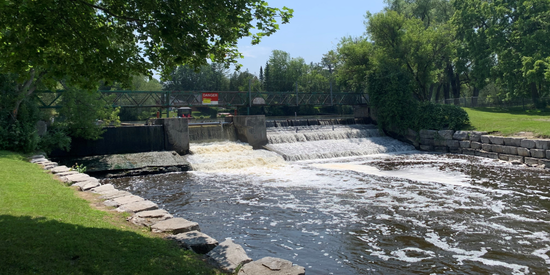 Concrete dam and river