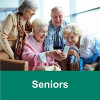 two people holding hands representing senior services