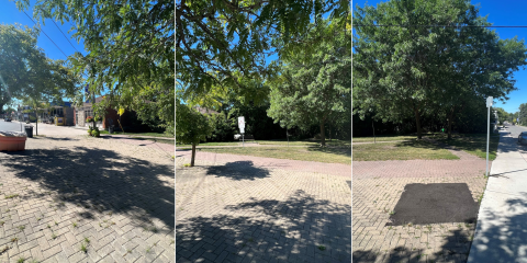 3 photos of the Keswick parkette