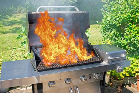 Bbq on clearance fire