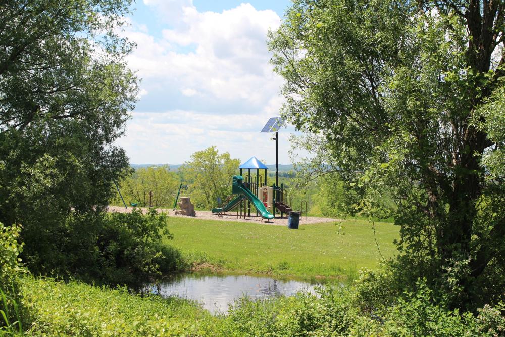 playground with trees surrounding